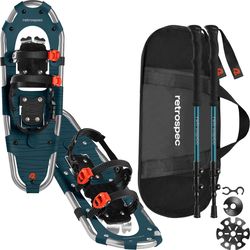Retrospec Drifter 25 in. Unisex Snowshoe Bundle Superior Blue