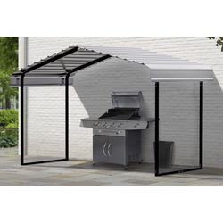 Arrow 12 ft. x 6 ft. Galvanized Steel Standard Peak Carport without Floor Kit
