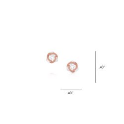 Montana Silversmiths Women's Rose Gold Stud Earrings Water Resistant