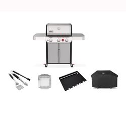 Weber Genesis SP-S-325 LP Grill Bundle: Grill, Cover, Griddle, Basket, Tools
