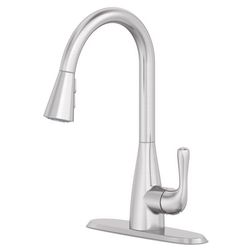 Oakbrook Collection Vela One Handle Brushed Nickel Kitchen Faucet