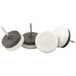 Softtouch White 7/8 in. Nail-On Plastic Chair Glide 4 pk