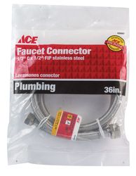 Ace 1/2 in. Compression X 1/2 in. D FIP 36 in. Braided Stainless Steel Supply Line