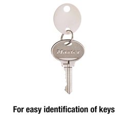 Master Lock Plastic White Round Key Tag