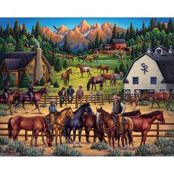 Boardwalk Sunrise Ranch Jigsaw Puzzle Multicolored 1000 pc