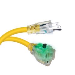 Monster Just Power It Up Outdoor 100 ft. L Yellow Extension Cord 12/3 SJTW