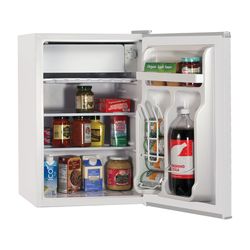 Black+Decker 2.5 cu ft White Steel Compact Refrigerator 75 W