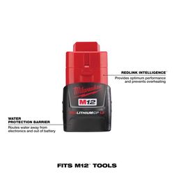 Milwaukee M12 REDLITHIUM CP 1.5 Ah Lithium-Ion Compact Battery Combo Pack 2 pc