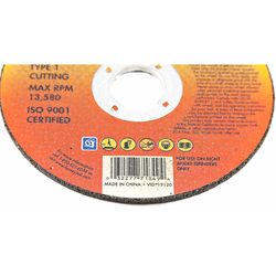 Forney 4-1/2 in. D X 7/8 in. X 1/8 in. thick Aluminum Oxide Metal Cut-Off Wheel 1 pc