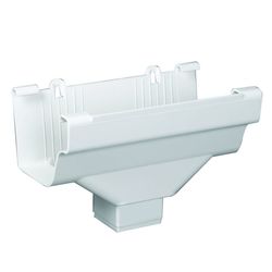 Amerimax 9 in. H X 6.25 in. W X 4.9 in. L White Vinyl Gutter Drop Outlet