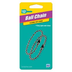 Lucky Line Nickel-Plated Steel Silver Ball Chain