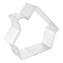 R&M International Gingerbread House 3 in. W X 3 in. L Cookie Cutter Silver 1 pc