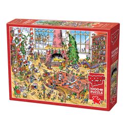 Cobble Hill Doodle Town Elves At Work Puzzle 1000 pc