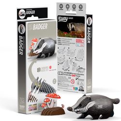 Safari Ltd. Eugy Badger 3D Puzzle Black/White
