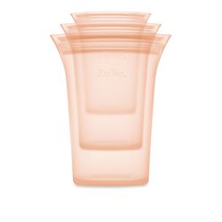 Zip Top Peach Storage Cup Set 1 pk