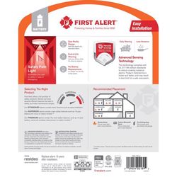 First Alert 10 Year With Path Light 10-Year Battery Photoelectric Smoke Detector 1 pk