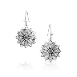 Montana Silversmiths Women's Flower Rowel Earrings