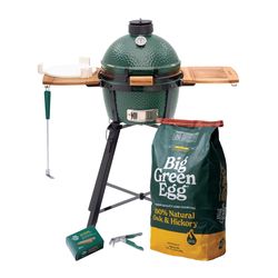Big Green Egg 13 in. MiniMax EGG Package with Folding Nest and Mates Charcoal Kamado Grill and Smoke