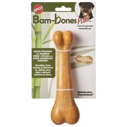 Spot Bam-bones For Dog Brown Bamboo Fibers Dino Bone Chew Dog Toy 1 pk