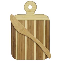 Totally Bamboo 9 in. L X 6 in. W X 0.5 in. Bamboo Striped Cutting Board Set 2 pc