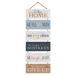 P Graham Dunn 26 in. H X 10 in. L Multicolor Wood In This Home Hanging Sign