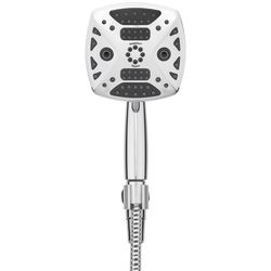 Oxygenics Square Chrome ABS 7 settings Handheld Showerhead 1.8 gpm
