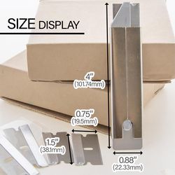Bazic Products 0.8 in. Stainless Steel Utility Hand Held Box Cutter Replacement Blades 3.8 in. L 1 p