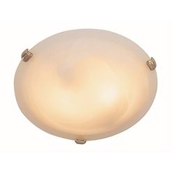 Bel Air Lighting Cracka 4 in. H X 12 in. W X 12 in. L Brushed Nickel Silver Ceiling Fixture