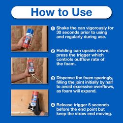 GE Yellow Foam Gaps and Cracks Insulating Sealant 12 oz