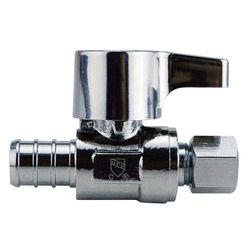 Apollo 1/2 in. PEX Barb in to X 1/4 in. Compression Brass Straight Stop Valve