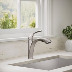 Sterling Duttrie One Handle Vibrant Stainless Pull-Out Kitchen Faucet