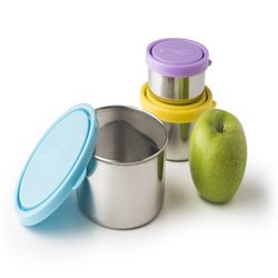 U-Konserve Nesting Trio Silver Food Storage Container Set 3 pk