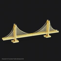 Fascinations Gold Golden Gate Bridge 3D Model Kit