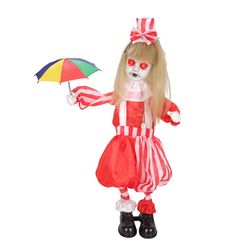 Haunted Hill Farm 3.3 ft. Girl with Umbrella Animatronic
