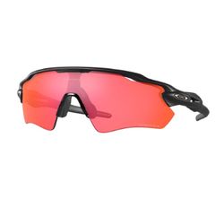 Oakley Radar Sunglasses Unisex Black Frame Red Lens