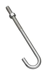 National Hardware Large Zinc-Plated Silver Steel 7 in. L J-Bolt 1 pk