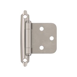Amerock 1-3/4 in. W X 2-3/4 in. L Satin Nickel Silver Steel Self-Closing Hinge 2 pk