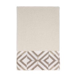 Avanti Linens Harlow Ivory Polyester Concentric Diamonds Fingertip Towel 1 pc