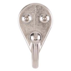 Ace 1-3/4 in. L Satin Nickel Silver Metal Small Garment Hook 2 pk