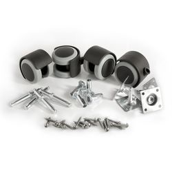 Slipstick 2 in. D Swivel Rubber Caster 264 lb 4 pk