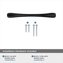 Amerock Contemporary Arch Cabinet Pull 3-3/4 in. Matte Black Black 1 pk