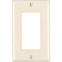 Leviton Decora Almond 1 gang Thermoset Plastic Decorator Wall Plate 1 pk