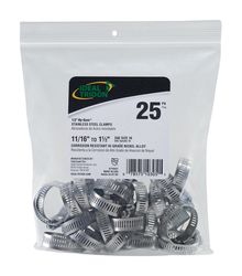 Ideal Tridon 11/16 in to 1-1/2 in. SAE 16 Silver Hose Clamp Stainless Steel Band