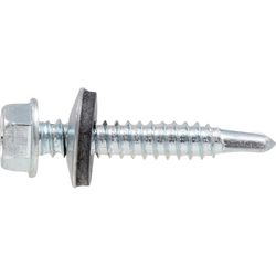 Fas-n-Tite 1/4 in. Ga. X 1-1/2 in. L Hex Drive Hex Washer Head Self Tapping Roofing Screws