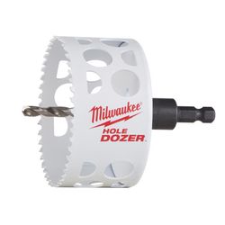 Milwaukee Hole Dozer 2-1/2 in. Bi-Metal 3.5 in. L X 3/8 in. D Hole Saw with Arbor and Pilot Bit Arbo