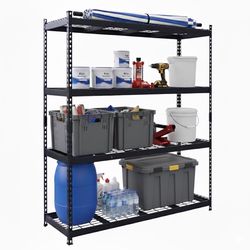Ar Shelving HD Metal Shelf 72 in. H X 60 in. W X 20 in. D Steel 4-Tier Shelving Unit