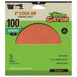 Gator 6 in. Aluminum Oxide Adhesive Sanding Disc 100 Grit Medium 3 pk