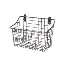 Spectrum Vintage Livingo 5.5 in. L X 10.3 in. W X 7.5 in. H Gray Cabinet Basket