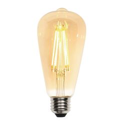 Westinghouse ST20 E26 (Medium) Light Bulb Amber 60 Watt Equivalence 1 pk