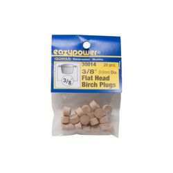 Eazypower Isomax Flat Birch Head Plug 3/8 in. D 20 pk